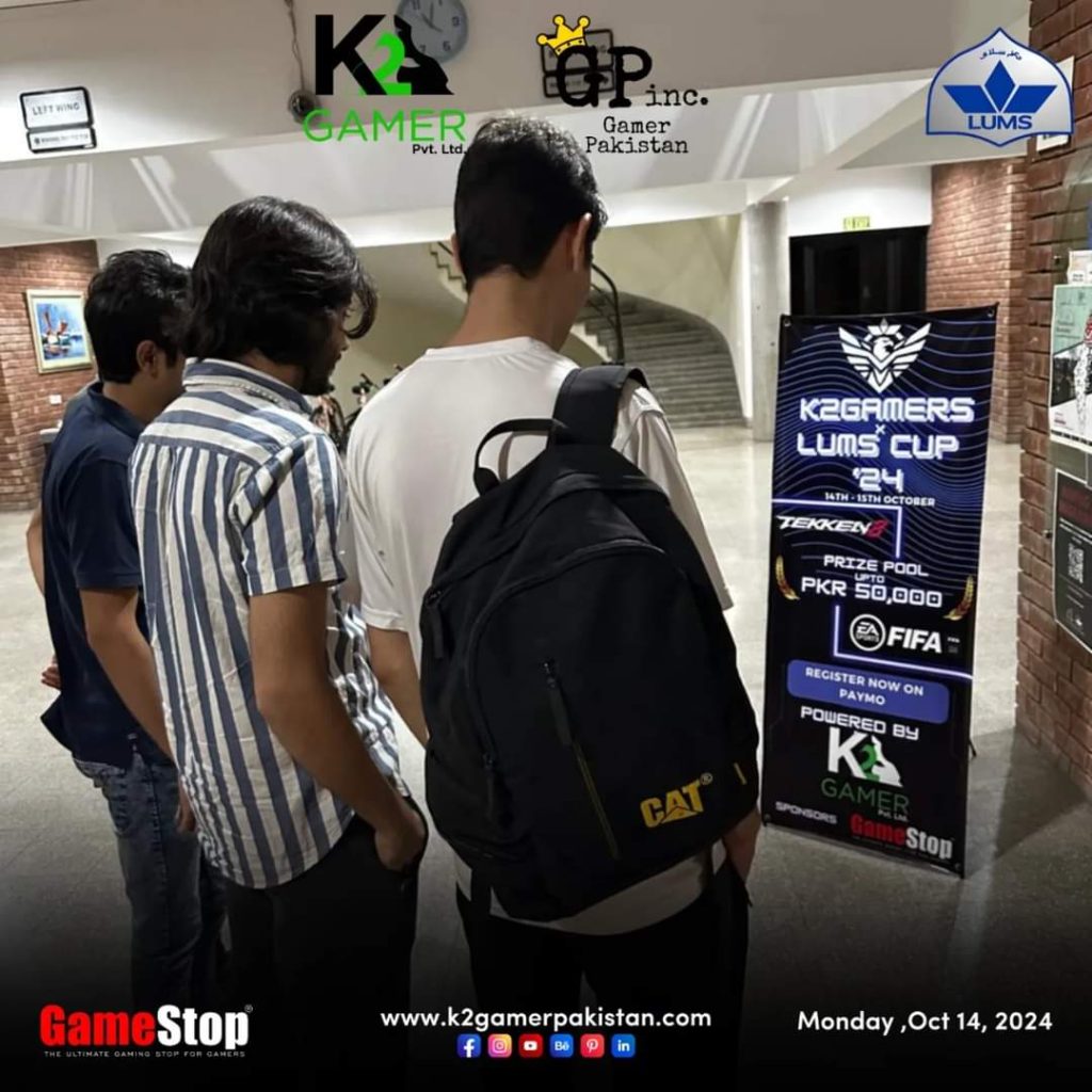 K2Gamer LUMS Cup 2024 Tournament featuring Tekken and FIFA on October 14-15"