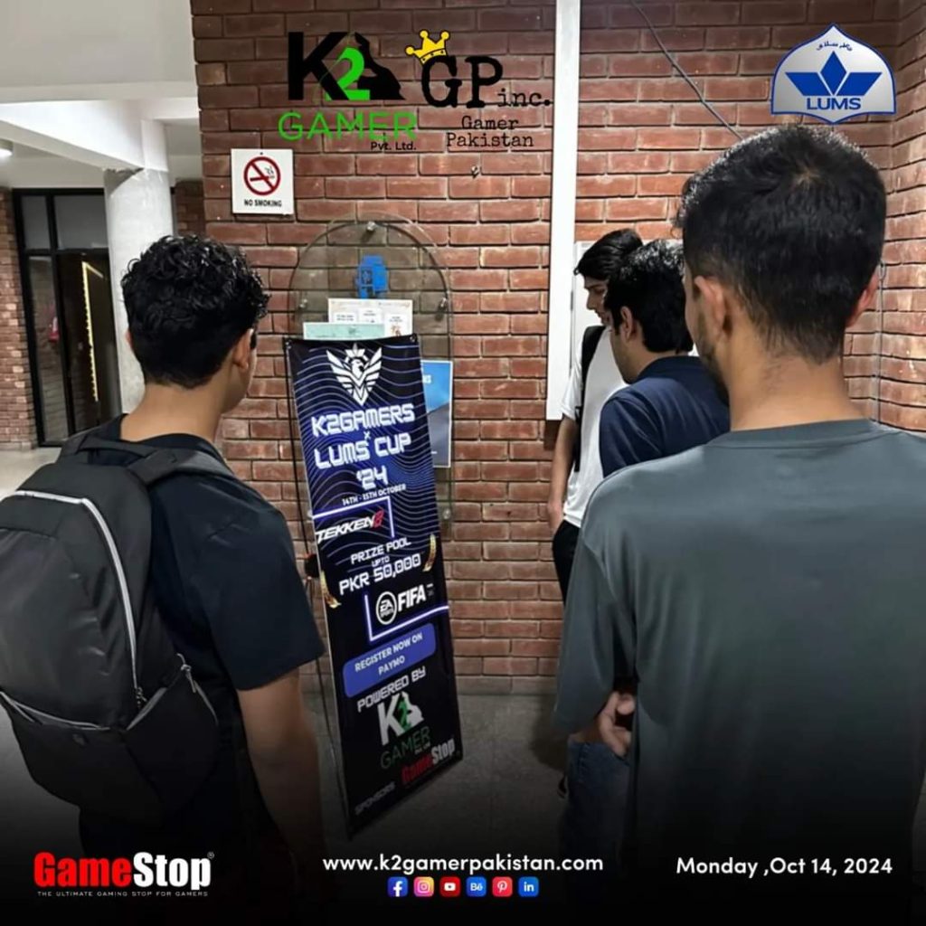 K2Gamer LUMS Cup 2024 Tournament featuring Tekken and FIFA on October 14-15"